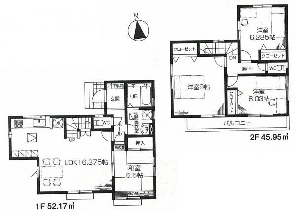 Floor plan. 22,800,000 yen, 4LDK, Land area 100.1 sq m , Building area 98.12 sq m