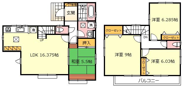 Floor plan. (No. 5, etc.), Price 22,800,000 yen, 4LDK, Land area 100.1 sq m , Building area 98.12 sq m