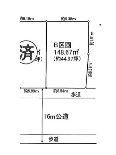 Compartment figure. Land price 34,800,000 yen, Land area 148.67 sq m compartment view