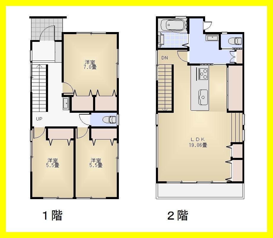 Floor plan. 39,800,000 yen, 3LDK, Land area 80.17 sq m , Building area 93.48 sq m