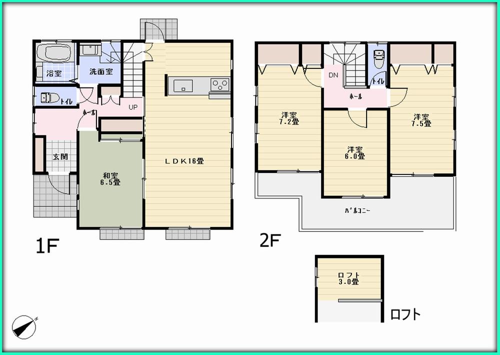Floor plan. 37,300,000 yen, 4LDK, Land area 187.03 sq m , Building area 100.17 sq m floor plan