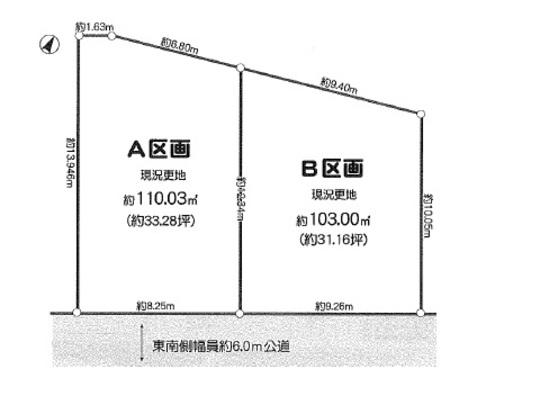Compartment figure. Land price 29,800,000 yen, Land area 103 sq m compartment view