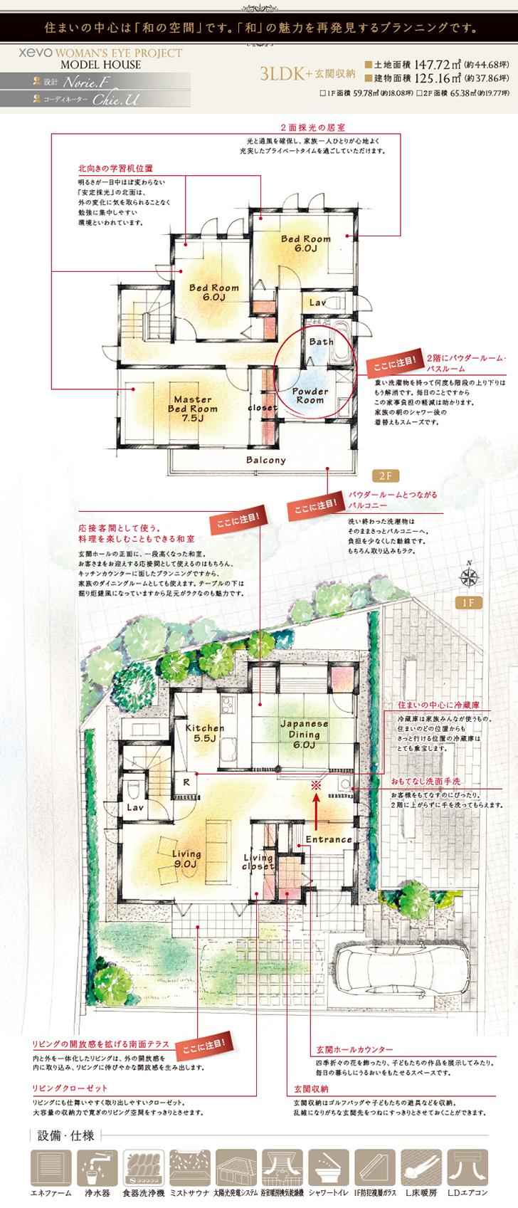Floor plan.  [No. 15 place] So we have drawn on the basis of the Plan view] drawings, Plan and the outer structure ・ Planting, etc., It may actually differ slightly from. Also, car ・ furniture ・ Consumer electronics ・ Fixtures, etc. are not included in the price. 