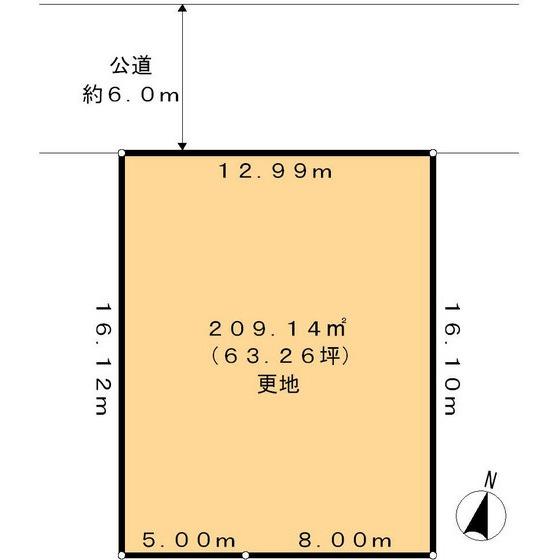 Compartment figure. Land price 24.6 million yen, Land area 209.14 sq m land plots