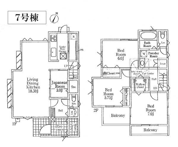 Floor plan. 37,800,000 yen, 4LDK, Land area 179.2 sq m , Building area 103.68 sq m