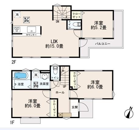 Floor plan. 24,800,000 yen, 3LDK, Land area 93.42 sq m , Building area 74.52 sq m floor plan