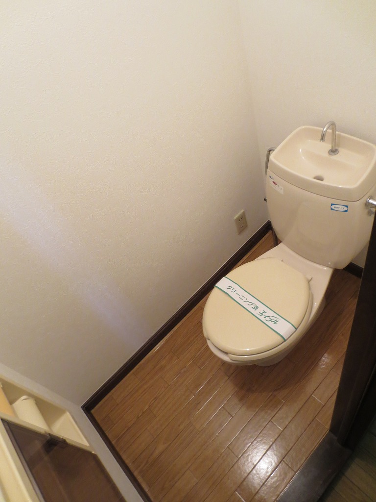 Toilet. It is fashionable with a paper holder