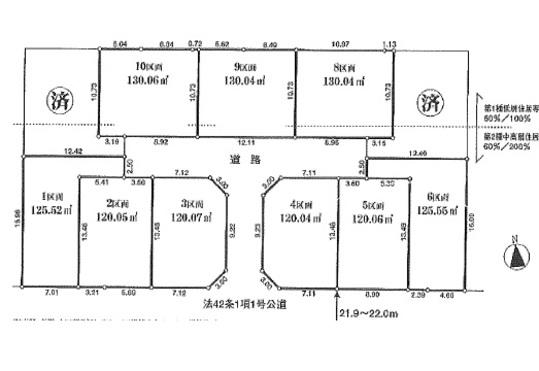 Compartment figure. Land price 30,800,000 yen, Land area 130.04 sq m compartment view