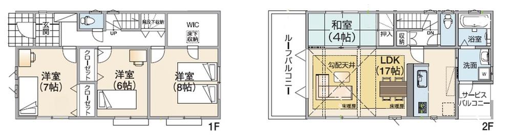 Floor plan. 44,800,000 yen, 4LDK, Land area 125.57 sq m , Building area 102.06 sq m floor plan