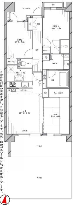 Floor plan. 3LDK, Price 31,800,000 yen, Footprint 72.4 sq m