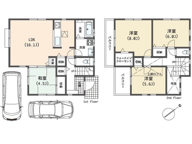 Floor plan. 41,800,000 yen, 4LDK, Land area 118.93 sq m , Building area 94.95 sq m Hino Shinmachi 1-chome Floor Plan