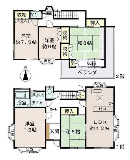 Floor plan. 31,800,000 yen, 5LDK, Land area 225.19 sq m , Building area 131.16 sq m floor plan