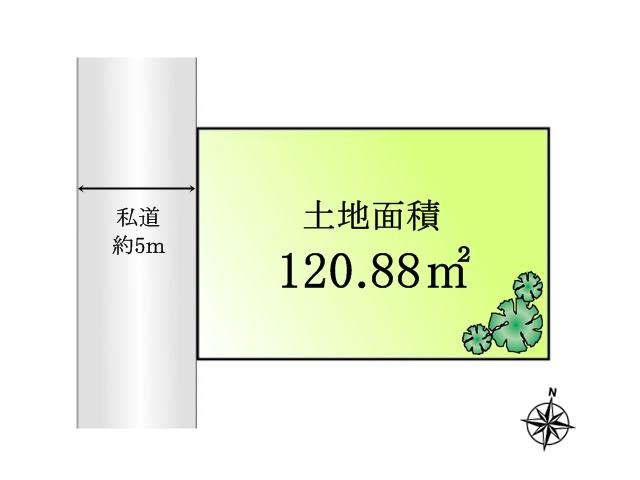 Compartment figure. Land price 12 million yen, Land area 120.88 sq m Hino Hirayama 6-chome compartment view