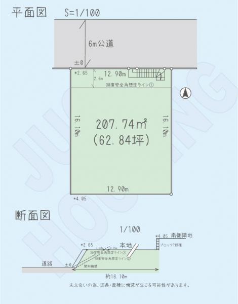 Compartment figure. Land price 27 million yen, Land area 207.74 sq m
