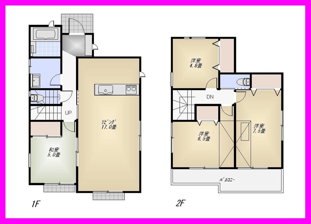 Floor plan. Price 46,800,000 yen, 4LDK, Land area 120.3 sq m , Building area 96.05 sq m
