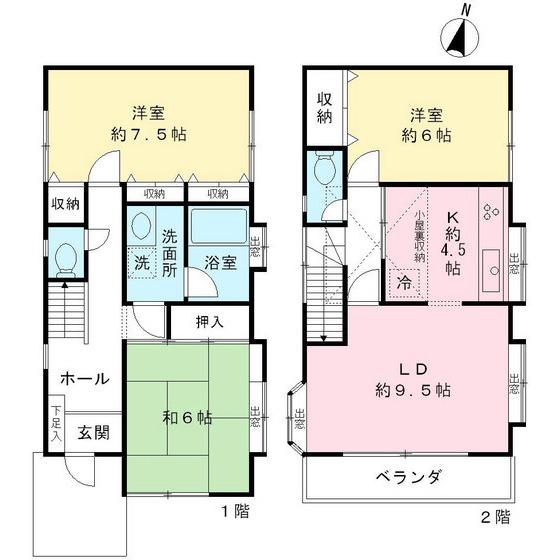 Floor plan. 27,800,000 yen, 3LDK, Land area 111.84 sq m , Building area 86.19 sq m
