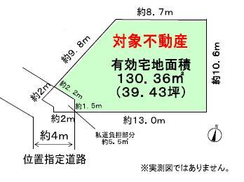 Compartment figure. Land price 21 million yen, Land area 130.36 sq m