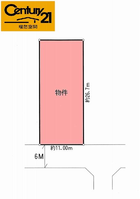 Compartment figure. Land price 54,800,000 yen, Land area 296 sq m south 6m road