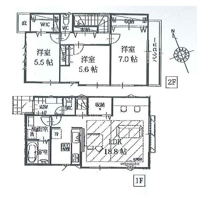 Floor plan. (C Building), Price 38,300,000 yen, 3LDK, Land area 114.49 sq m , Building area 90.82 sq m