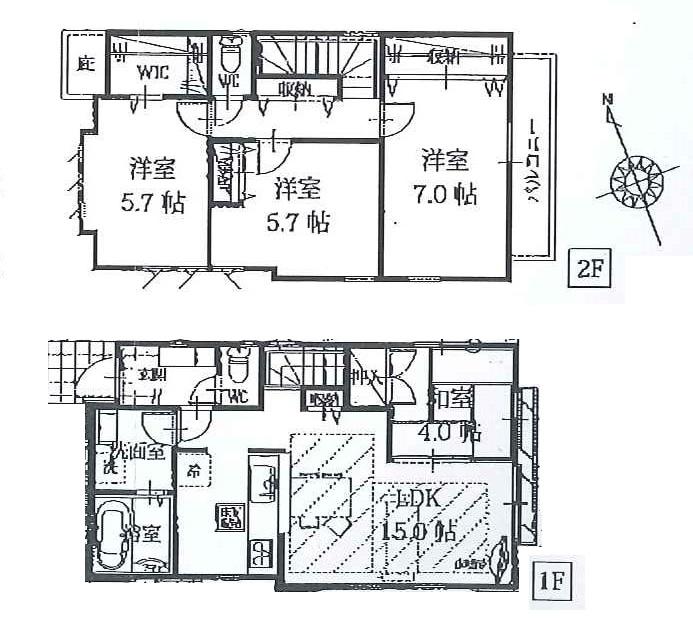 Floor plan. (D Building), Price 39,300,000 yen, 4LDK, Land area 114.49 sq m , Building area 91.13 sq m