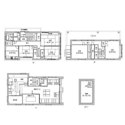 Floor plan. 68 million yen, 5DK, Land area 127.2 sq m , Building area 249.99 sq m