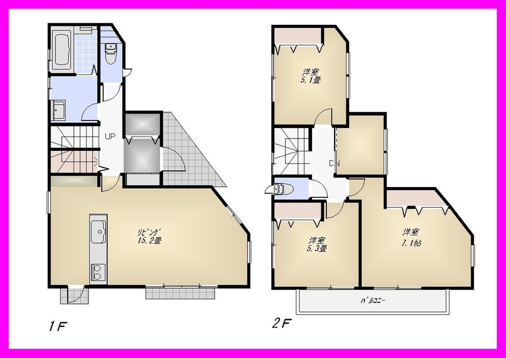 Floor plan. 32,800,000 yen, 3LDK, Land area 88 sq m , Building area 86.88 sq m