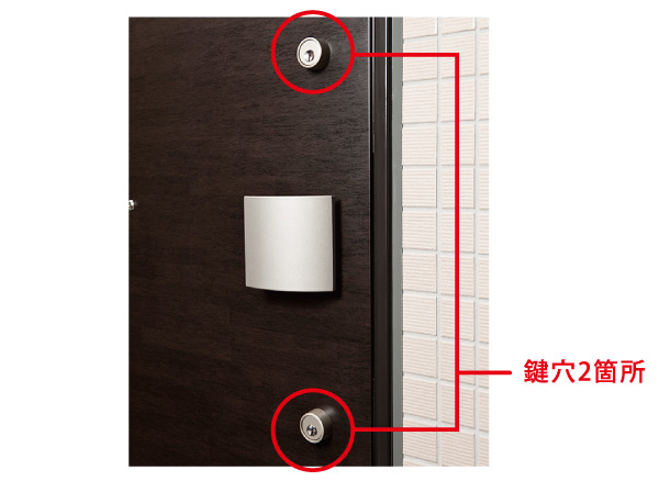 Security.  [Double Rock] With strong reversible dimple key to picking, In addition we have extended crime prevention in the "double lock" to install the key in two places of the entrance door.