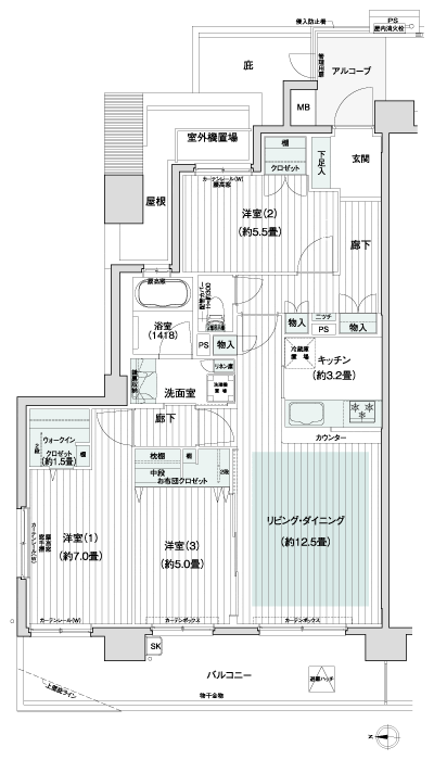 Floor: 3LDK + WIC + FC, the occupied area: 79.25 sq m, Price: 36,980,000 yen, now on sale