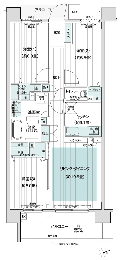 Floor: 3LDK + WIC + FC, the occupied area: 67.57 sq m, Price: 29,980,000 yen, now on sale