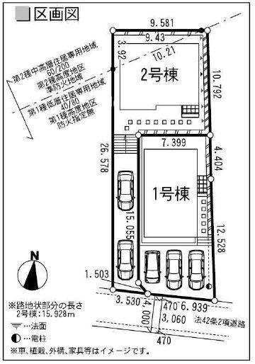 Compartment figure. 42,800,000 yen, 4LDK, Land area 125.59 sq m , Building area 97.2 sq m
