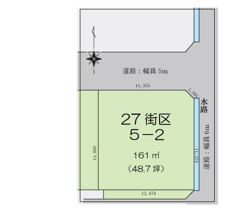 Compartment figure. Land price 26,800,000 yen, Land area 161 sq m