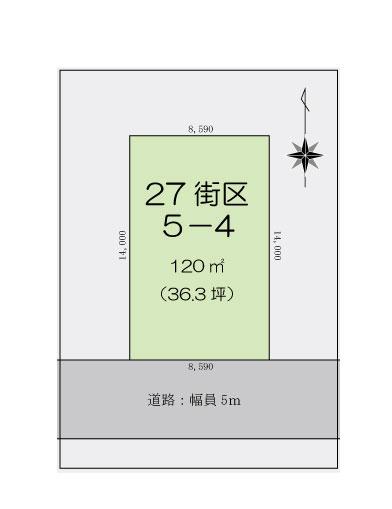 Compartment figure. Land price 22,900,000 yen, Land area 120 sq m