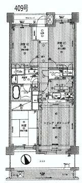 Floor plan. 3LDK, Price 31 million yen, Occupied area 75.39 sq m , Balcony area 10.67 sq m