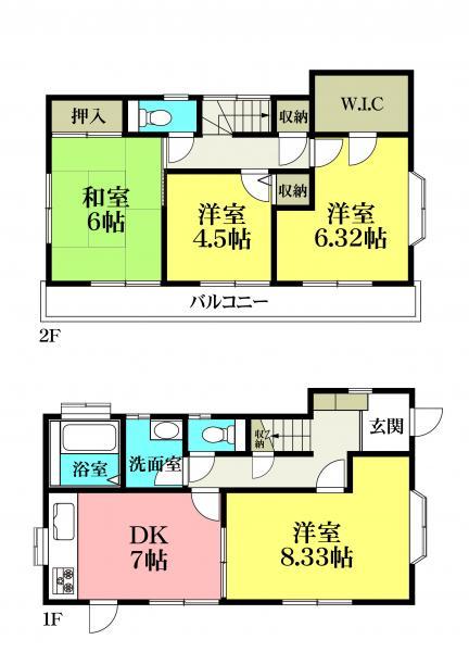 Floor plan. 24,800,000 yen, 4DK, Land area 138.39 sq m , Building area 82.8 sq m