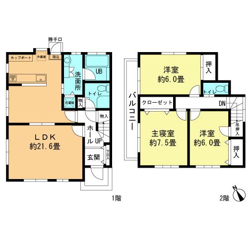 Floor plan. 31,800,000 yen, 3LDK, Land area 205.15 sq m , Building area 99.76 sq m floor plan
