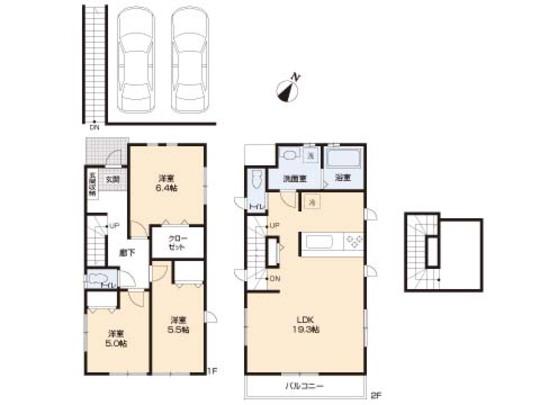 Floor plan. 34,800,000 yen, 3LDK, Land area 110.86 sq m , Building area 88.18 sq m floor plan