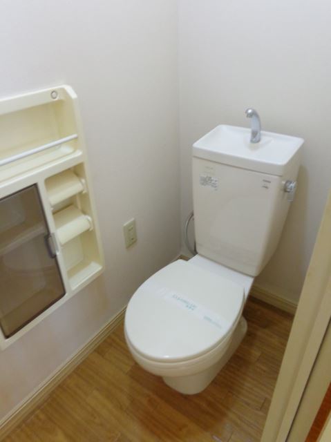 Toilet. It is a Western-style toilet with cleanliness! 