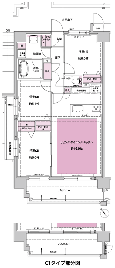 Floor: 3LDK + SIC, the occupied area: 74.91 sq m, Price: 31,900,000 yen, now on sale