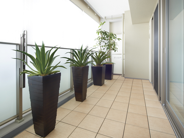  [balcony] Spacious with a depth of up to about 2m. It is also possible to enjoy a home garden