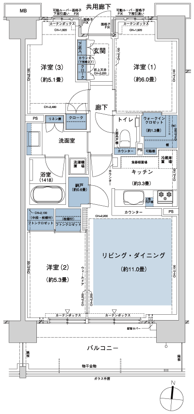 Floor: 3LDK + WIC + N, the occupied area: 71.07 sq m, Price: 35,762,161 yen, now on sale