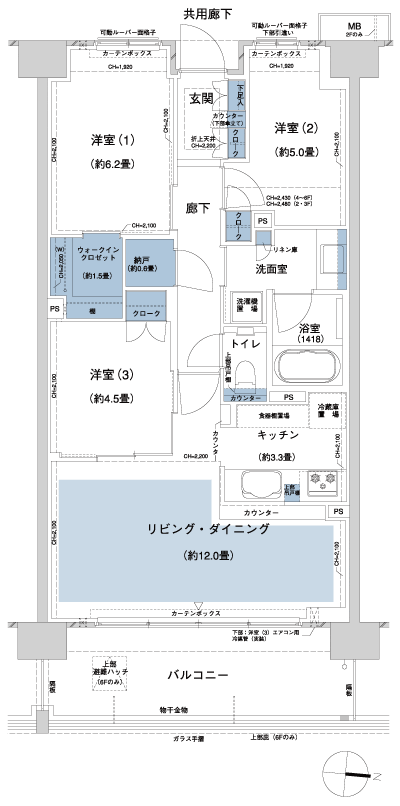 Floor: 3LDK + WIC + N, the occupied area: 70.84 sq m, Price: 33,500,274 yen, now on sale
