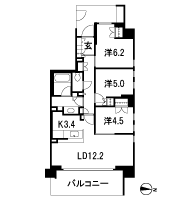Floor: 3LDK, the area occupied: 72.1 sq m, Price: 35,654,625 yen, now on sale