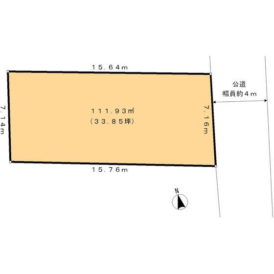 Compartment figure. Land price 25,800,000 yen, Land area 111.93 sq m