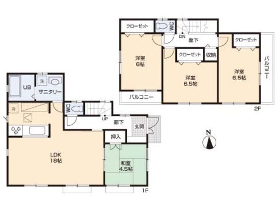 Floor plan. 32,800,000 yen, 4LDK, Land area 143.91 sq m , Building area 98.95 sq m floor plan