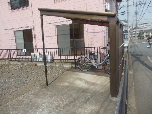 Other common areas. It bicycle parking lot is covered