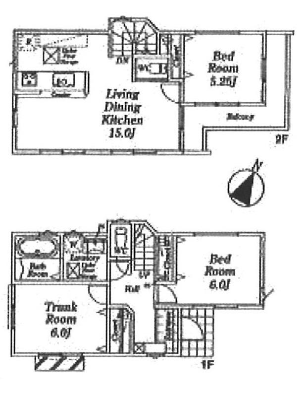 Floor plan. (1 Building), Price 27.3 million yen, 3LDK, Land area 93.95 sq m , Building area 75.12 sq m