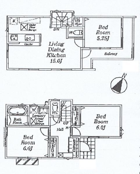 Floor plan. 26,300,000 yen, 3LDK, Land area 93.42 sq m , Building area 74.62 sq m