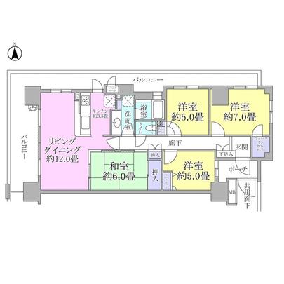 Floor plan. Occupied area 85.70 sq m  4LDK type