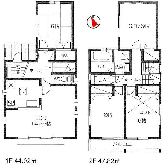 Floor plan. 38,800,000 yen, 4LDK, Land area 132.98 sq m , Building area 92.74 sq m