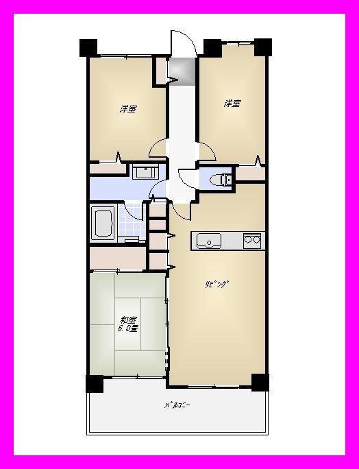 Floor plan. 3LDK, Price 31 million yen, Occupied area 75.39 sq m floor plan